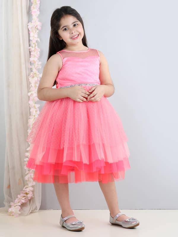 Girl Princess Dress, Pink Sequin Dress, Flower Girl Dress, Train Dress-mncb.edu.vn