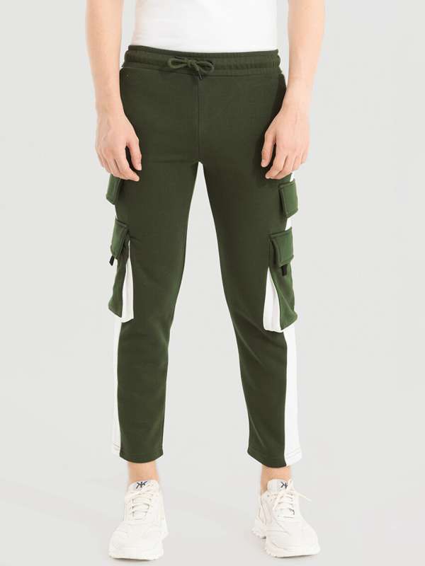 Bershka Parachute Cargo Pants in Green for Men