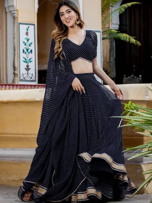 New Party Wear Lehenga Designs with Black Color – TAPEE