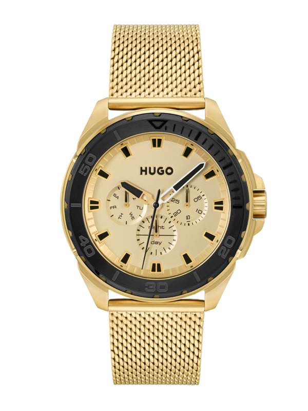 Mens gold hugo boss watch store