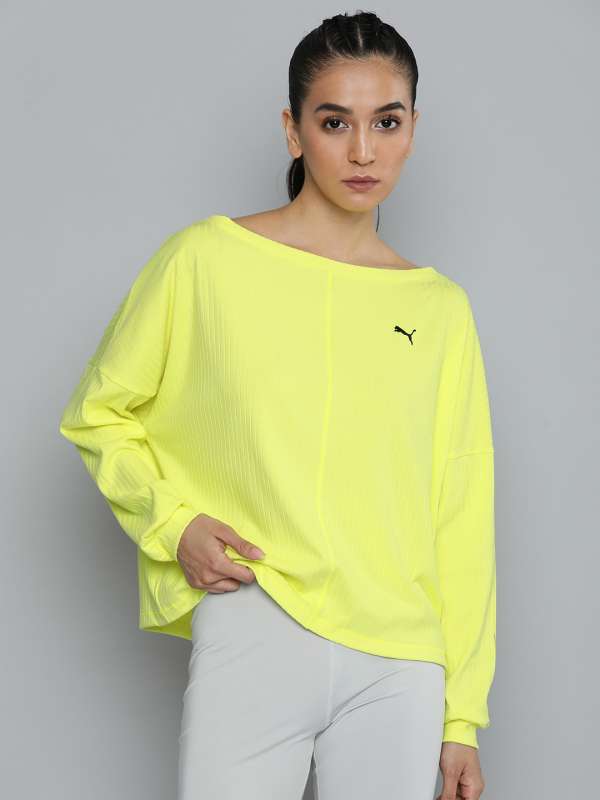 Puma yellow sweatshirt discount