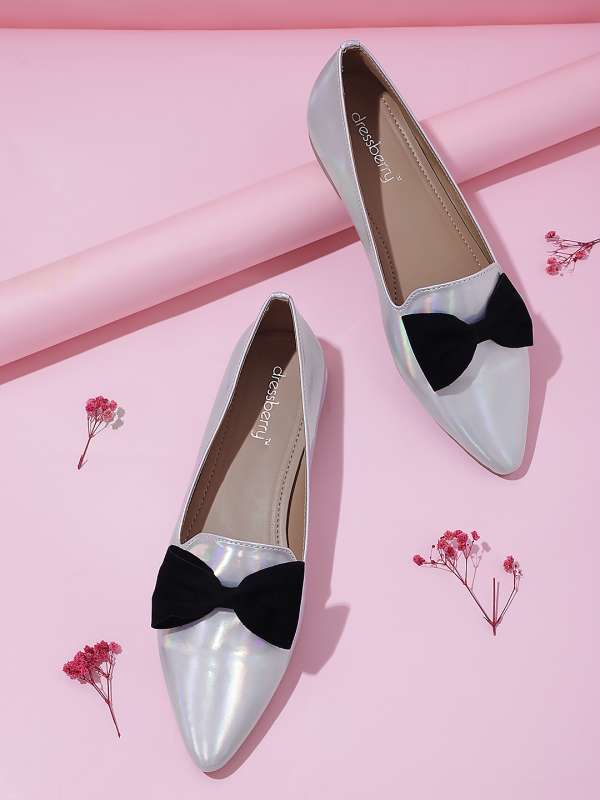 Dressberry Silver Solid Ballerinas Buy Dressberry Silver Solid
