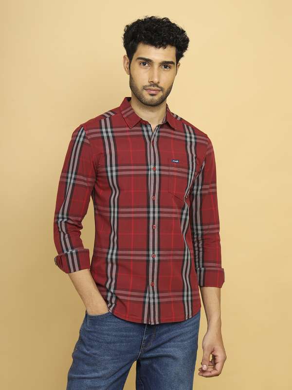 Wrangler red hotsell shirt