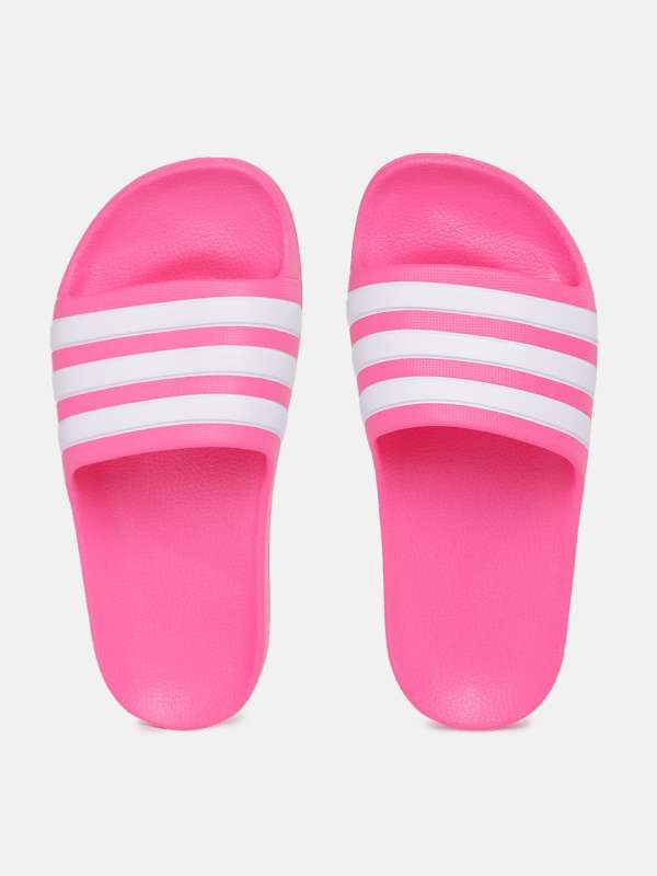 Adidas pink sliders clearance