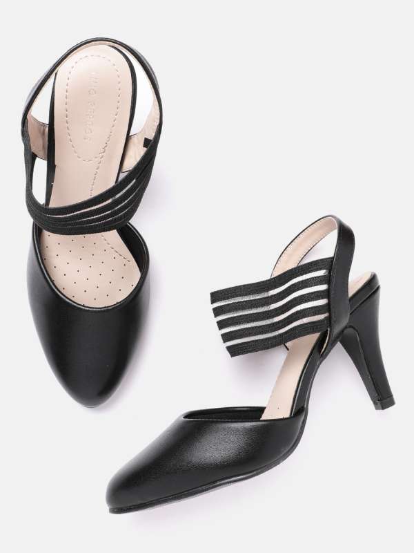 Black pump sandals outlet