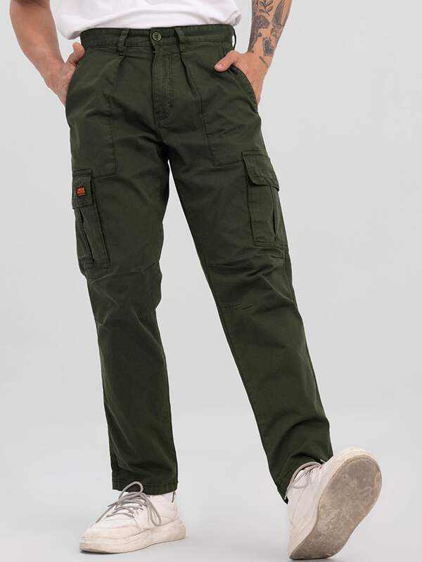 Buy Men Navy Slim Fit Solid Casual Trousers Online  808190  Allen Solly