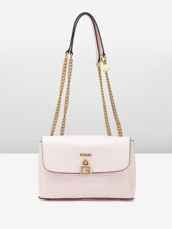 Pink guess handbag sales