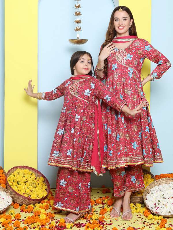 Buy Peach Suit Sets for Women by Srutva Fashion Online