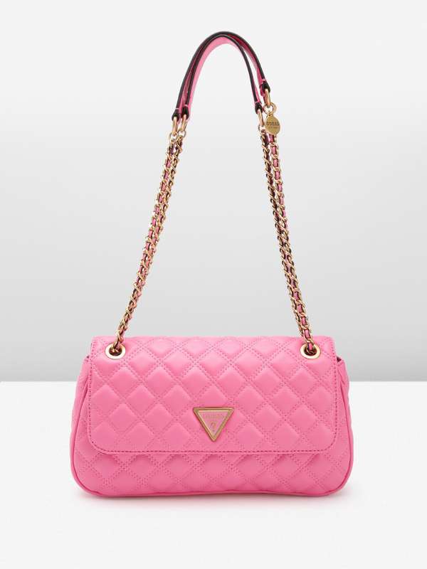 Guess pink and white purse clearance