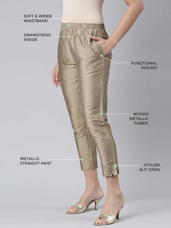 Buy Beige Trousers & Pants for Women by Broadstar Online