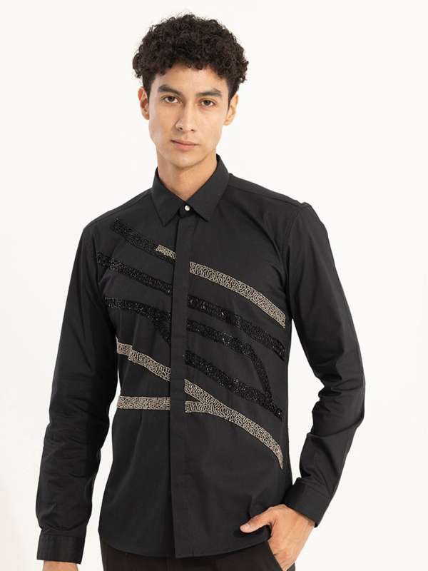 Black Embellished Shirt 3944206.htm - Buy Black Embellished Shirt  3944206.htm online in India