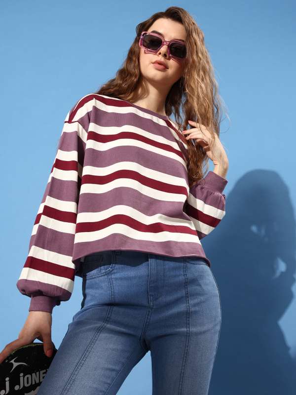 Striped t shirt womens india top