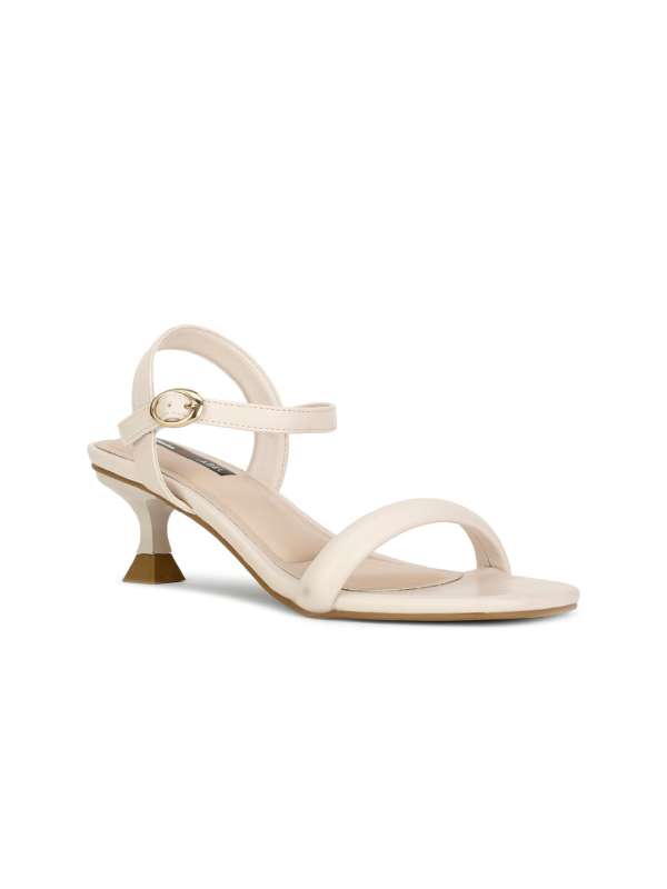 Bata white heels best sale