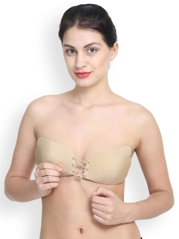 Solid Non-Wired Padded Stick-On Push-Up Bra - Silkadora: Where