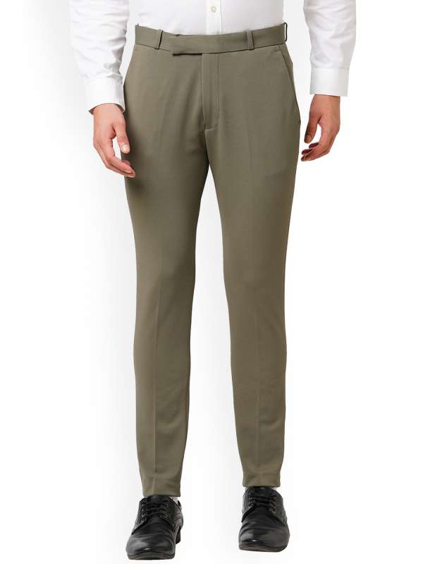 Buy Arrow Mid Rise Ankle Length Formal Trousers 