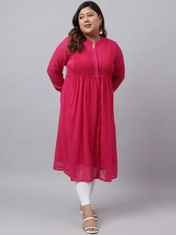 Myntra plus cheap size kurtis