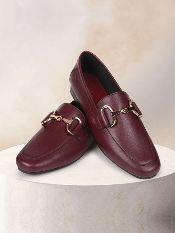 Dark burgundy loafers hot sale