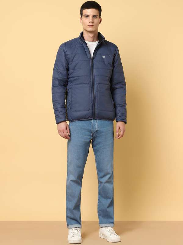 Wrangler blue and yellow padded jacket hotsell