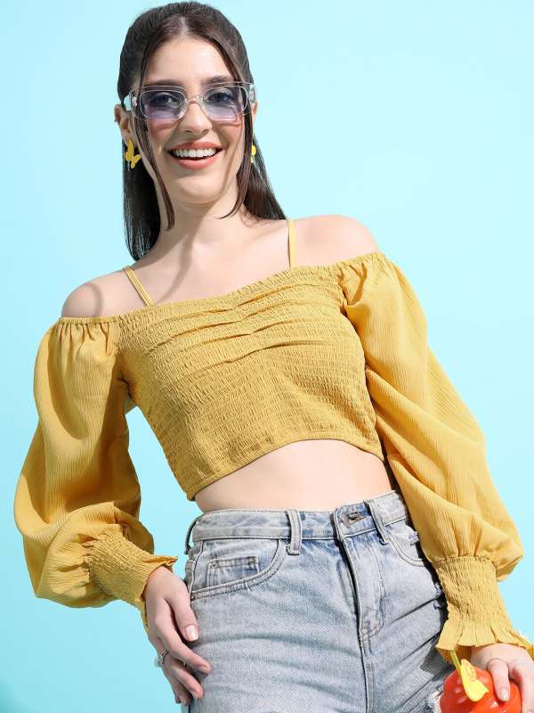 Cold shoulder hotsell tops myntra