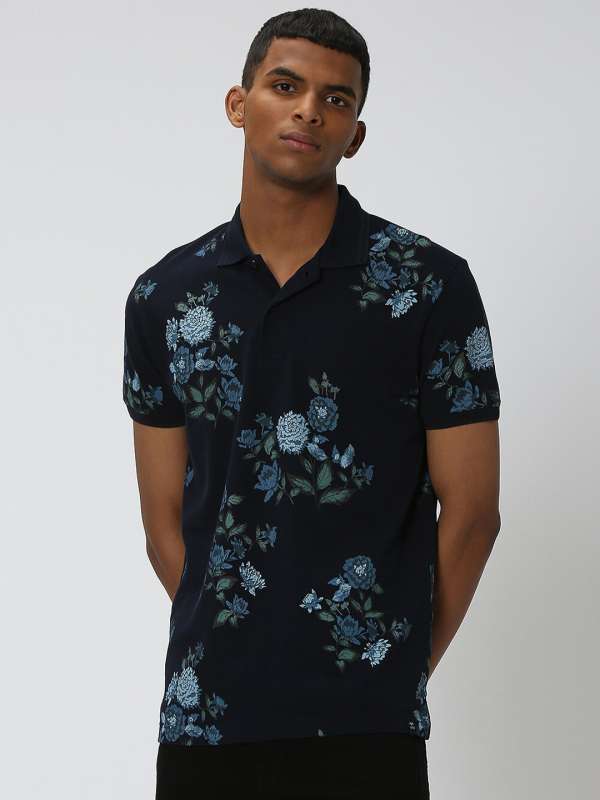 Floral polo t shirt best sale