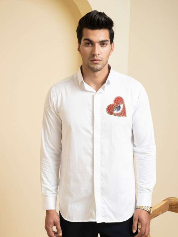 HILO Design Comfort Embellished Detail Cotton Casual Shirt (43) by Myntra