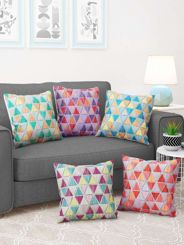 Orange and clearance blue cushion covers