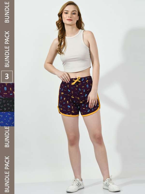 Purple Regular Fit Hot Pant Buy Purple Regular Fit Hot Pant online in India