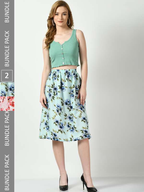 Floral outlet skirt myntra