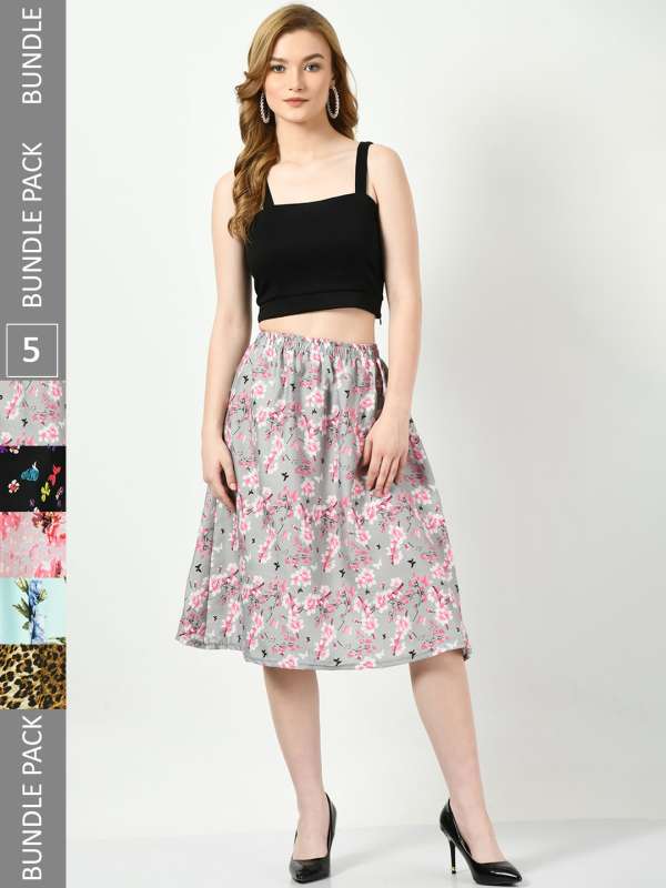 Floral skirt myntra discount