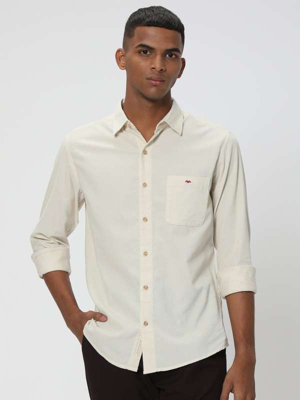 Buy Light Khaki Slim Fit Casual Shirt Online at Muftijeans