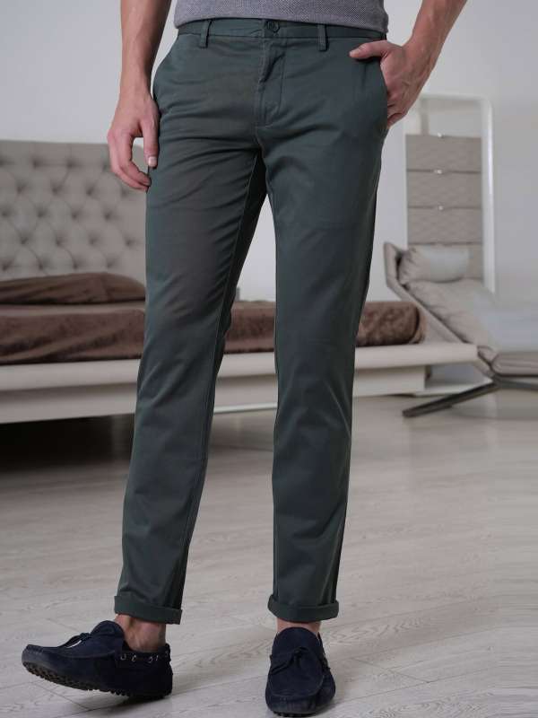 Buy Louis Philippe Sport Black Cotton Slim Fit Trousers for Mens Online   Tata CLiQ