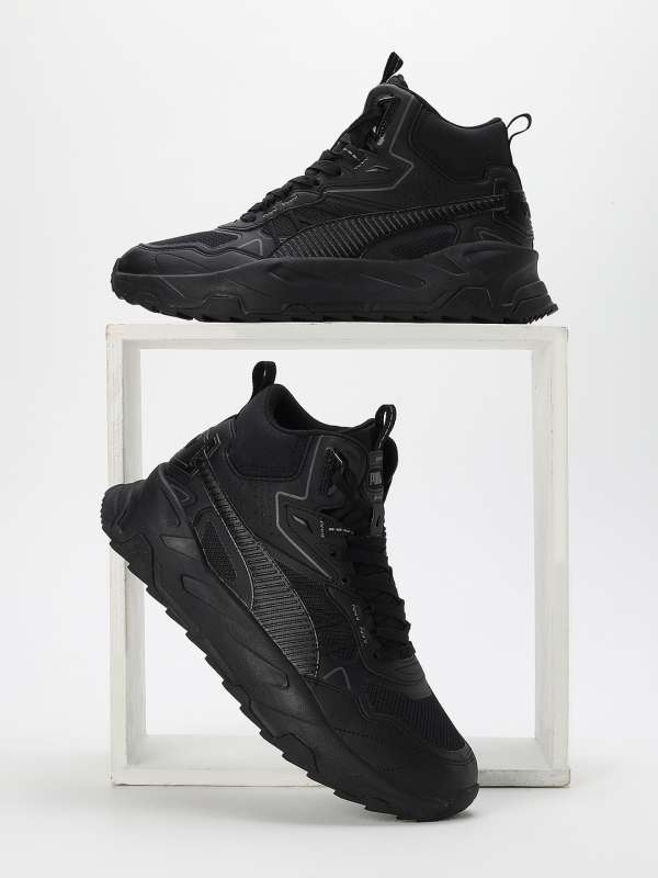 Puma rebel mid black clearance