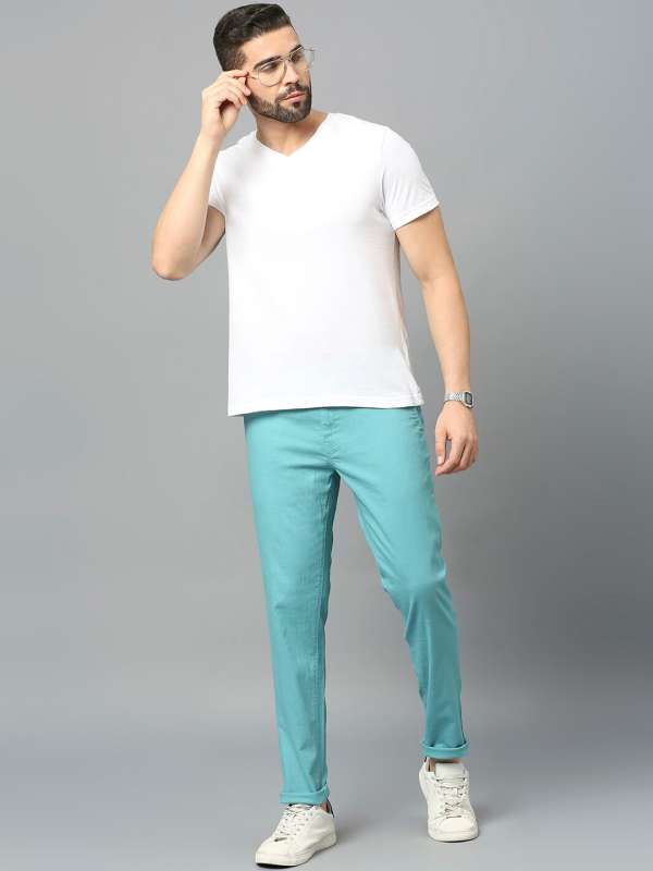 AD & AV Regular Fit Men Blue Trousers - Buy AD & AV Regular Fit Men Blue  Trousers Online at Best Prices in India