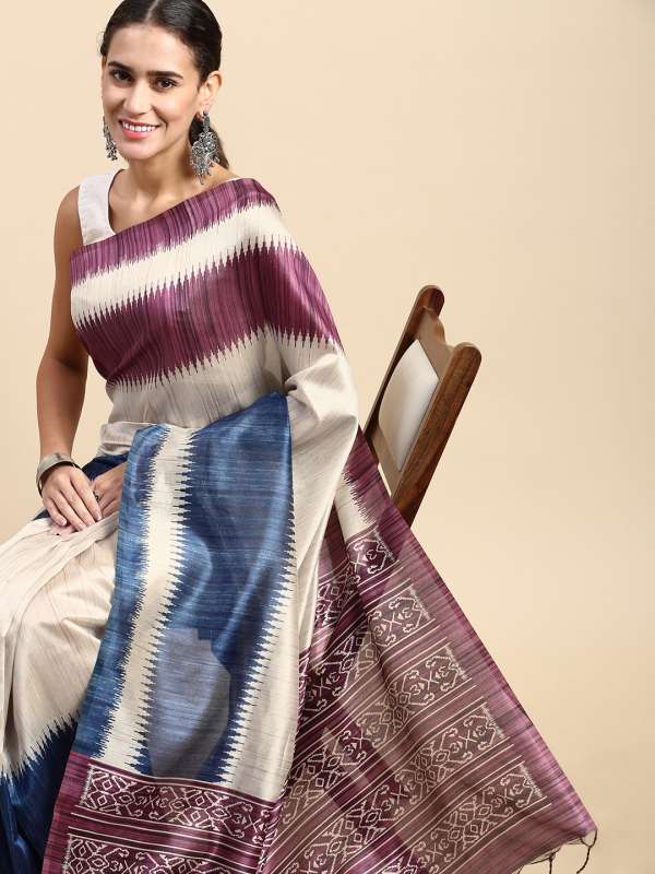 Tussar Silk Sarees Buy Tussar Silk Saris Online in India Myntra