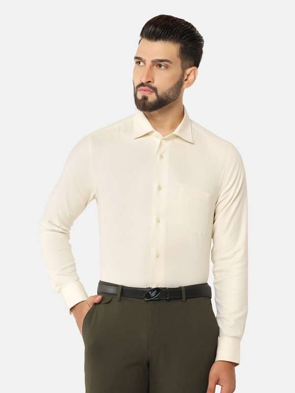 Men Cream Shirts Buy Men Cream Shirts online in India