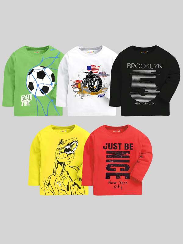 Jack & Jones Junior T-Shirts : Buy Jack & Jones Junior Boys Yellow Goal  Print Crew Neck T-shirt Online