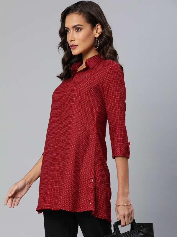 Checked kurtis online clearance shopping