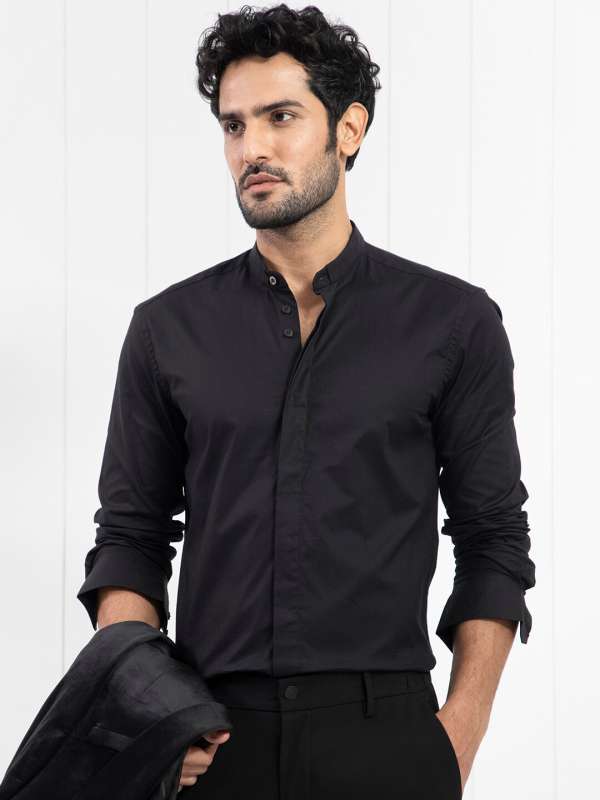 Black Collar Shirt - Buy Black Collar Shirt online in India