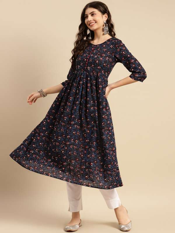 Cotton Anarkali Kurtas Buy Cotton Anarkali Kurtas online in India