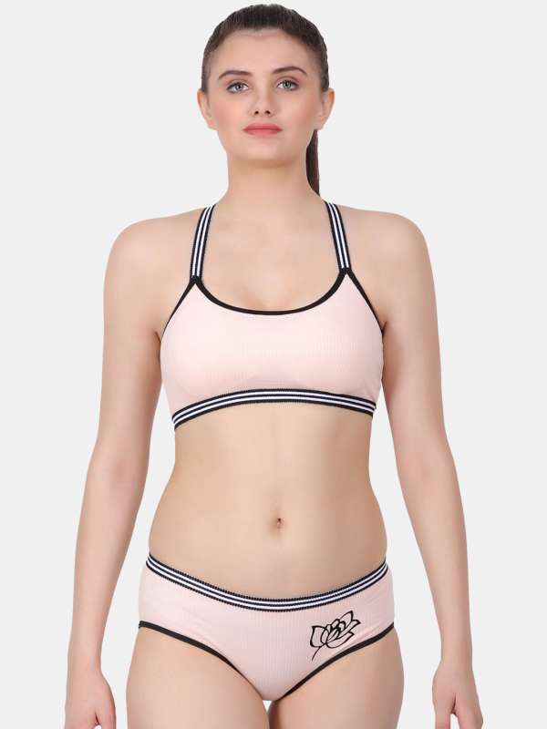 Buy online Set Of 2 Solid Bras And Panty Set from lingerie for Women by  Madam for ₹779 at 75% off