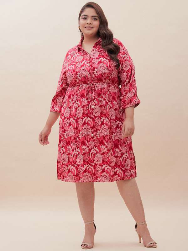 Femella Women A Line Red Dress Buy Femella Women A Line Red