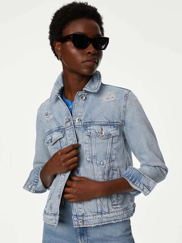 Marks and spencer jean jacket hot sale