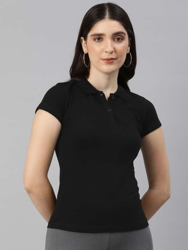 Black womens outlet polo shirt