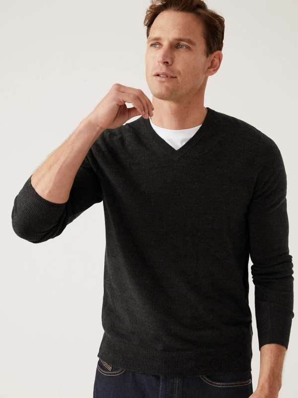 Marks and spencer on sale v neck jumper mens