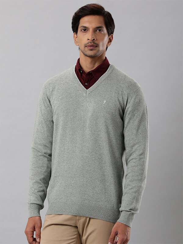 Mens v neck on sale sweatshirt