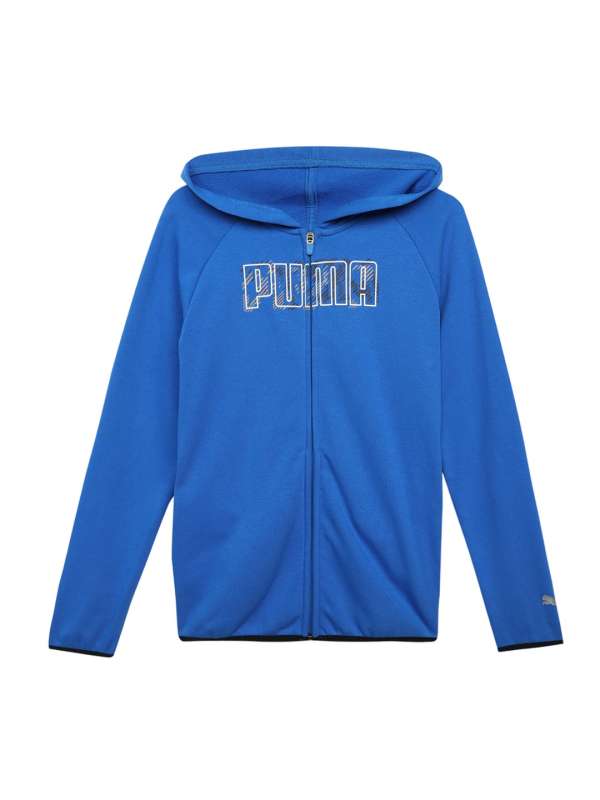 Puma blue shoes zip discount
