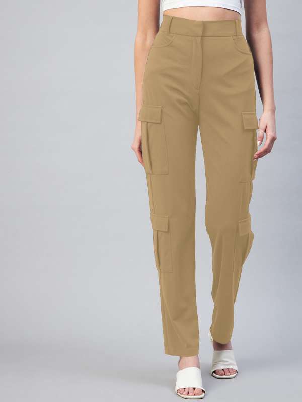 Buy WOWYOU Regular Fit Women Khaki Trousers Online at Best Prices in India   Flipkartcom