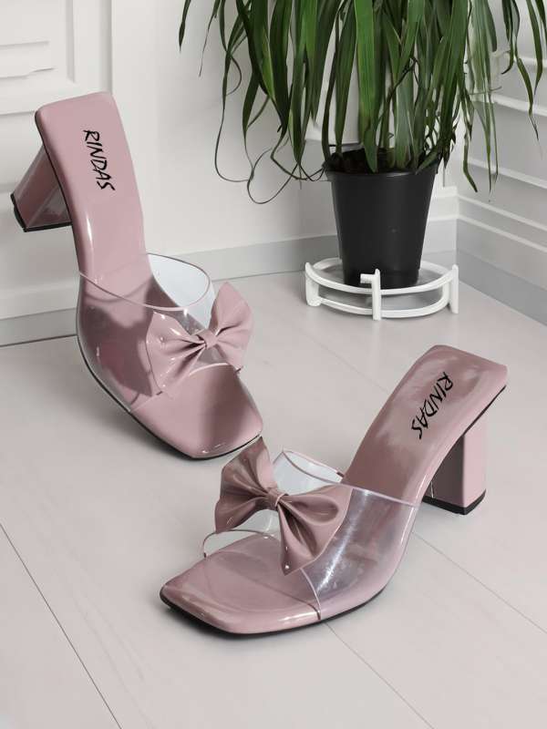 Pink low block 2025 heels