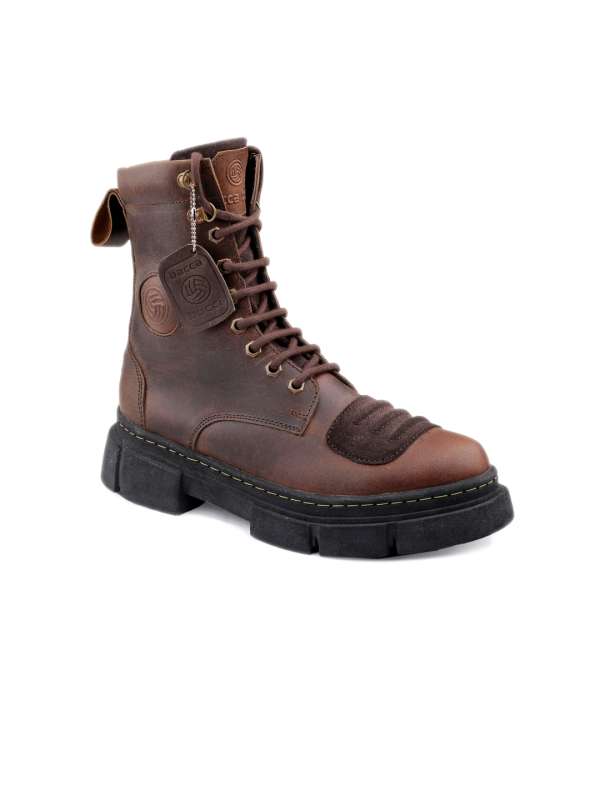 Pure leather boots online india discount
