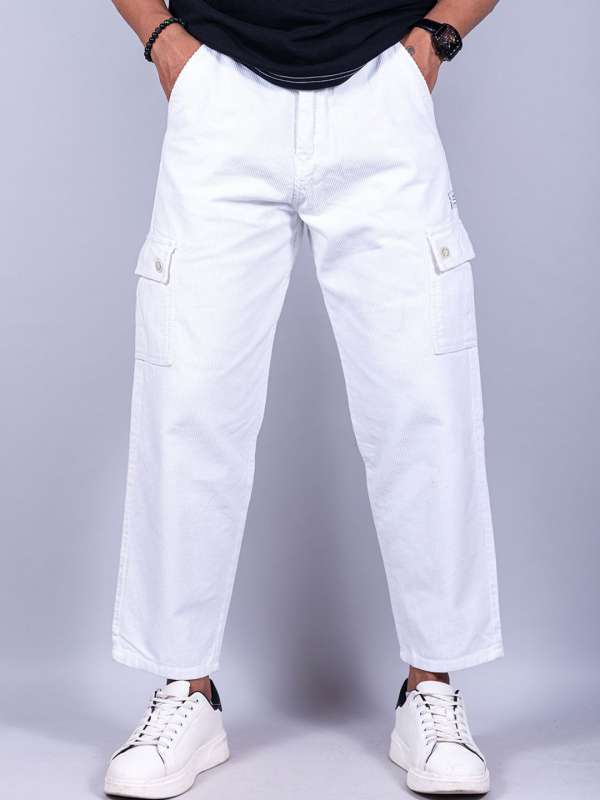 Pleated Knee Cargo Pants  White Cargo Pants Outfit in 2023  Cargo pants  outfit men Brown pants men Cargo pants men
